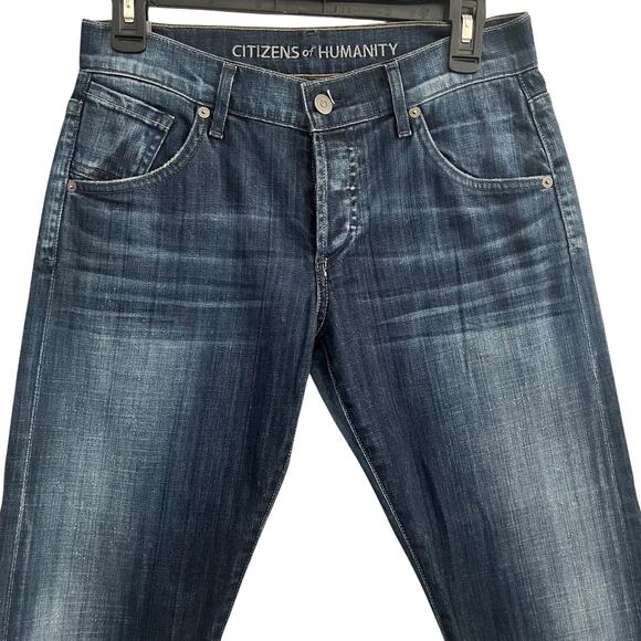 Citizens of Humanity Jeans Womens 25 Skyler Boyfriend Crop Jeans Blue Button Fly - Picture 10 of 15